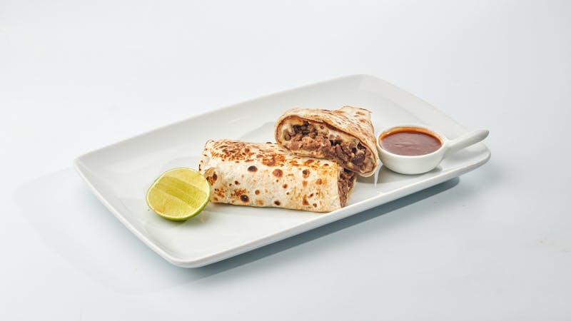 Shrimp Burrito with seasoned shrimp and tropical mango salsa