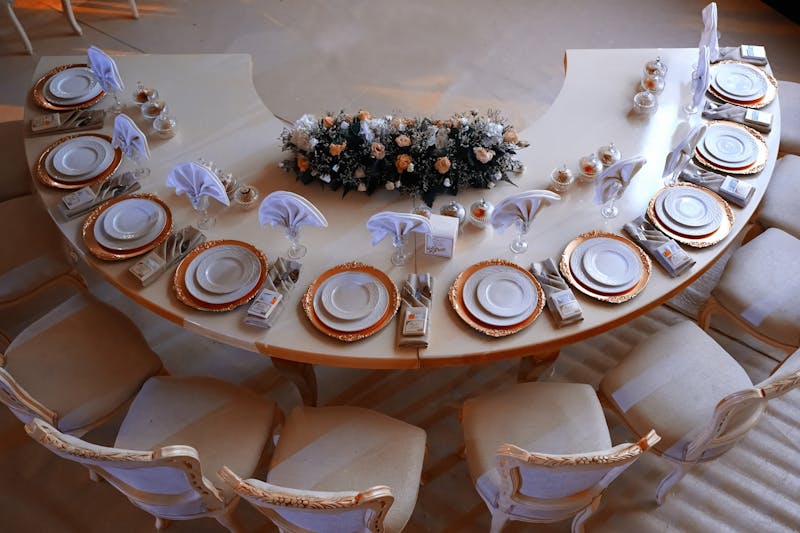 Elegant private dining event setup at Costa Vida